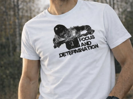 Camiseta Focus and Determination MX1 Motocross Brasil Camiseta Focus and Determination MX1 Motocross Brasil