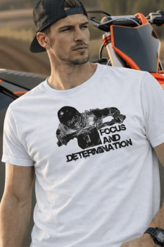 Camiseta Focus and Determination MX1 Motocross Brasil Camiseta Focus and Determination MX1 Motocross Brasil